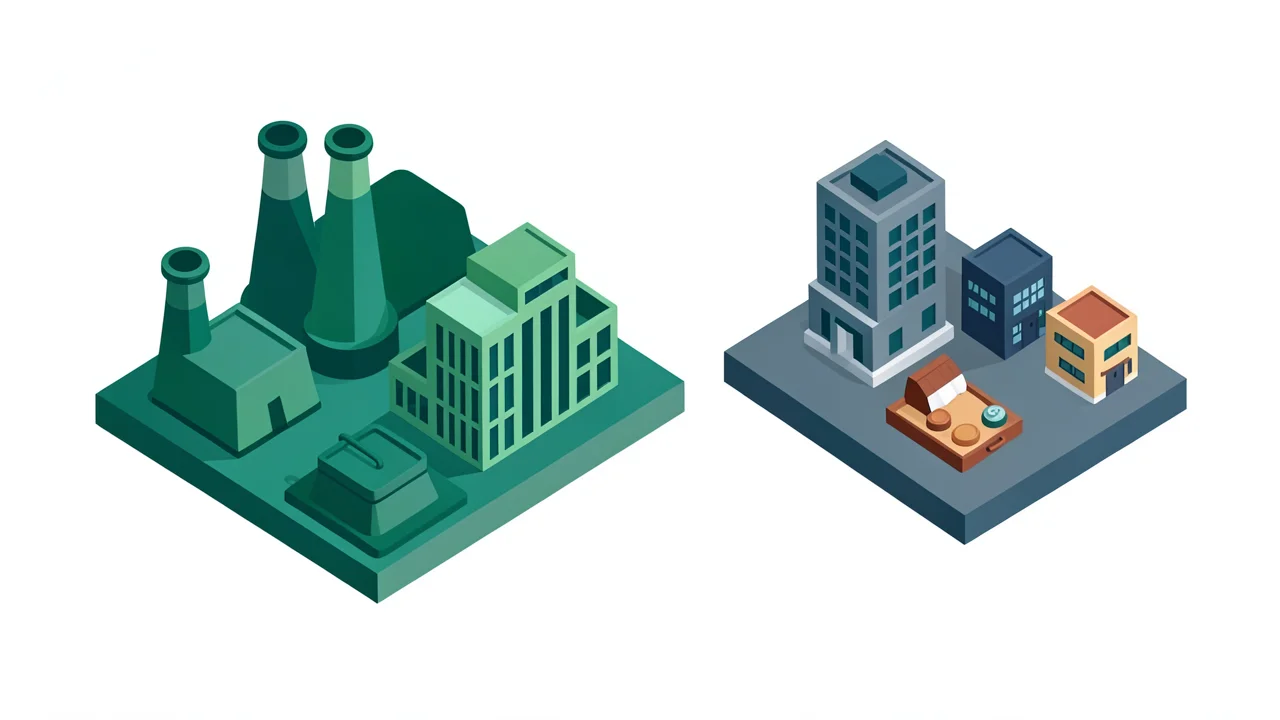 Essential vs Important sectors illustration